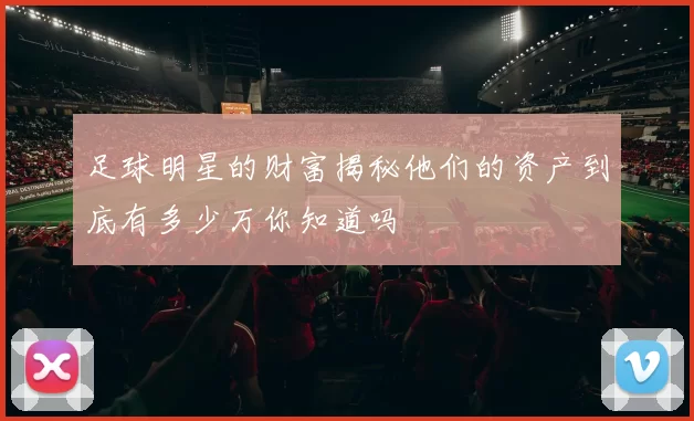 足球明星的财富揭秘他们的资产到底有多少万你知道吗
