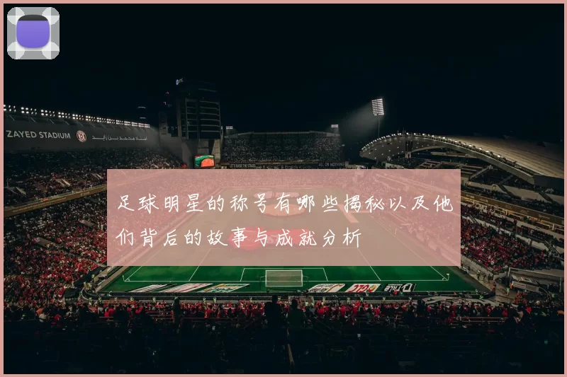 足球明星的称号有哪些揭秘以及他们背后的故事与成就分析